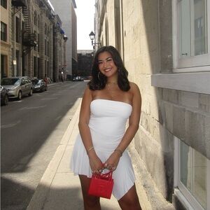 Princess Polly White Strapless Mini Dress